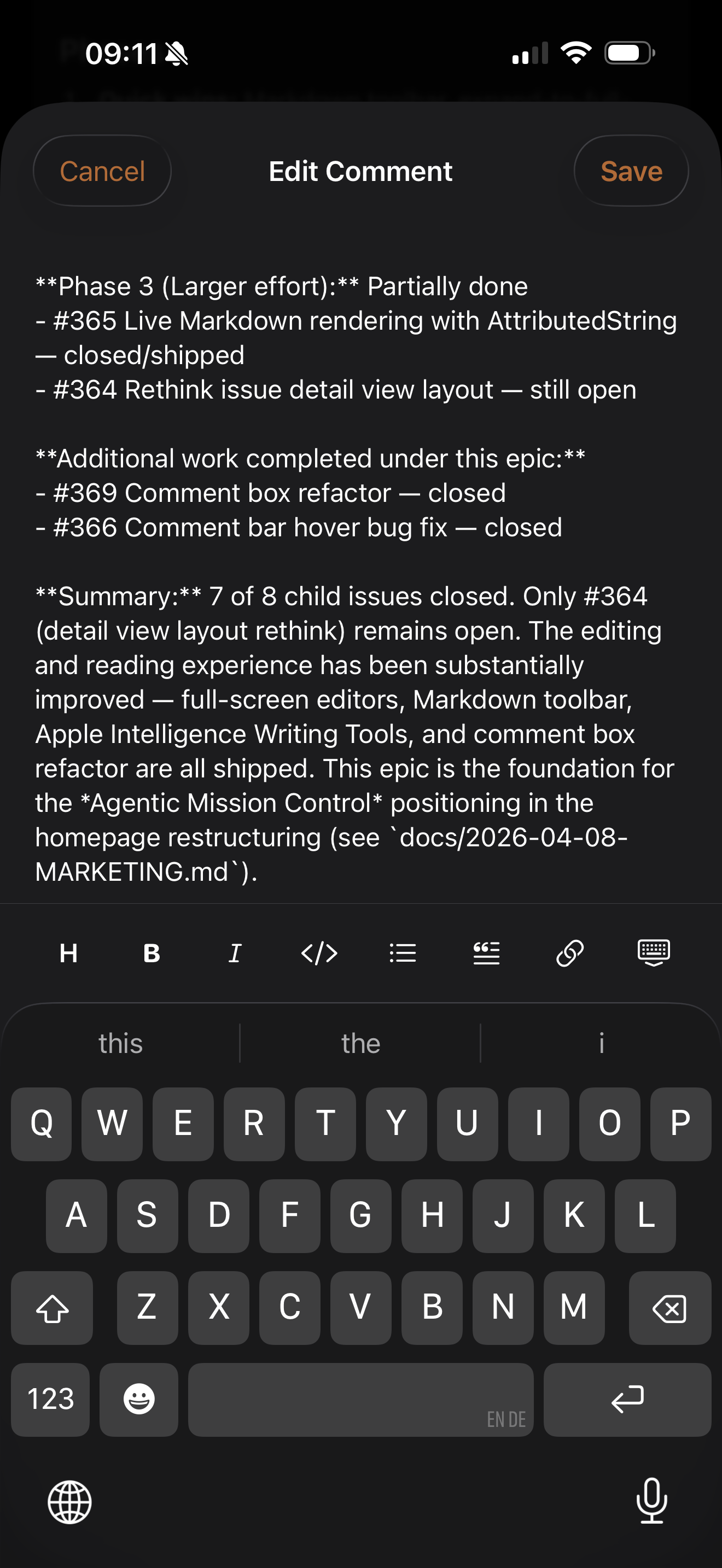 Issue Editor