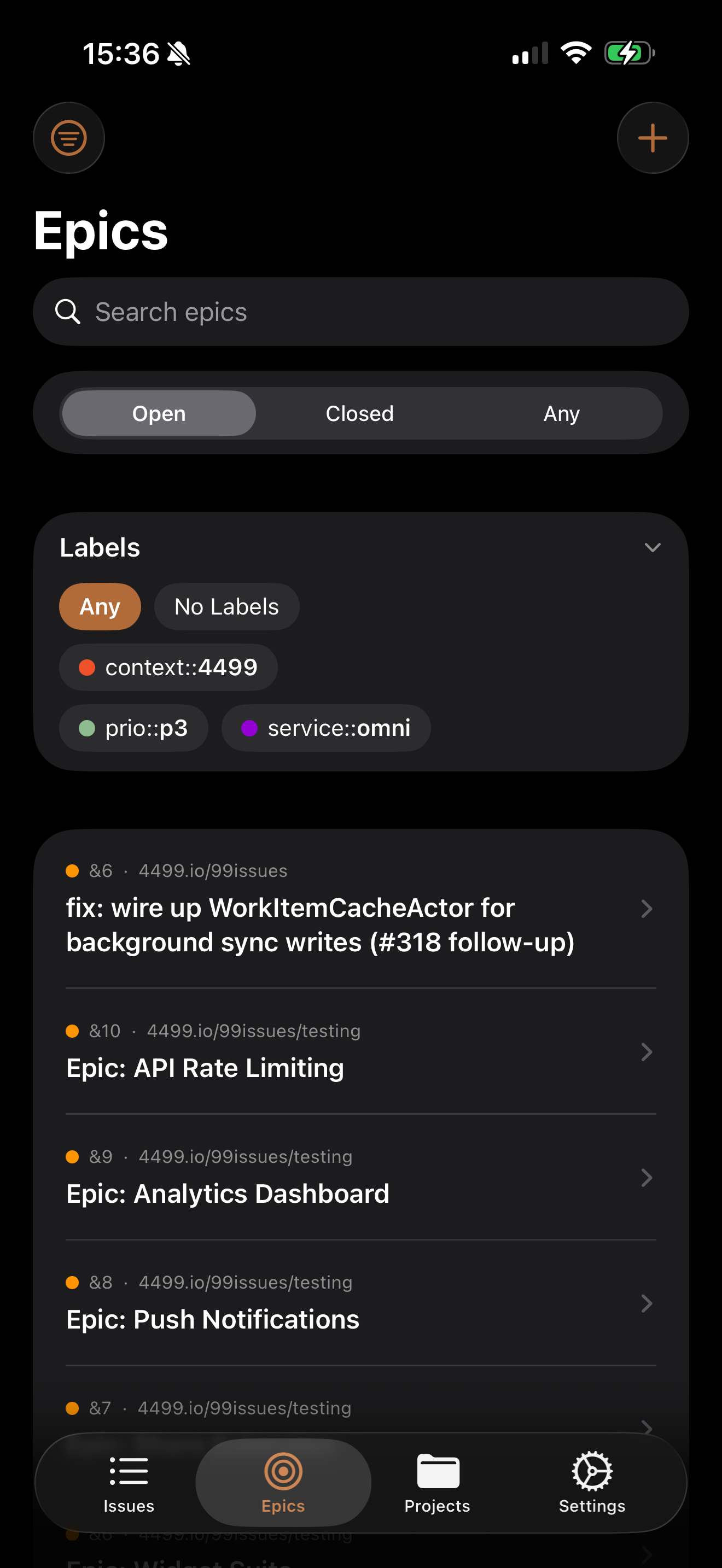 Epics List